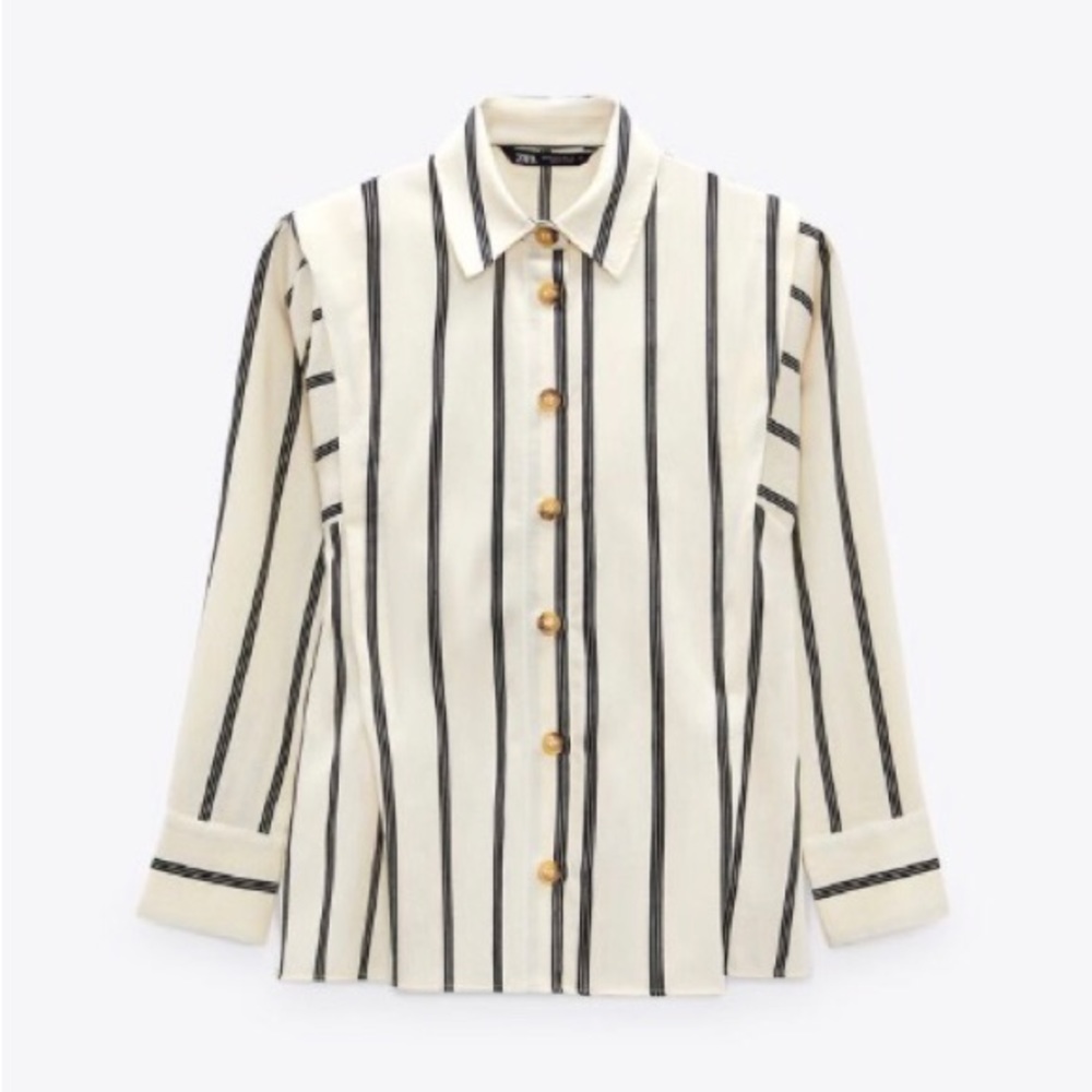 Zara cotton button down blouse